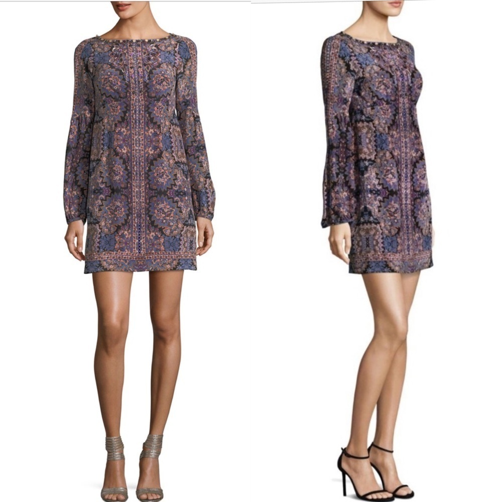 Nanette Lepore silk multicolor Kaleidoscope shift dress 6 - Picture 14 of 14